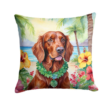 Irish Setter Luau Indoor-Outdoor Decorative Pillow