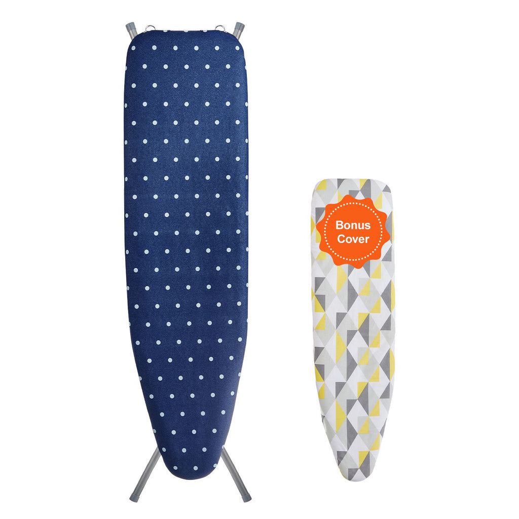 Heat-Resistant Ironing Board with Adjustable Heights and Storage Tray