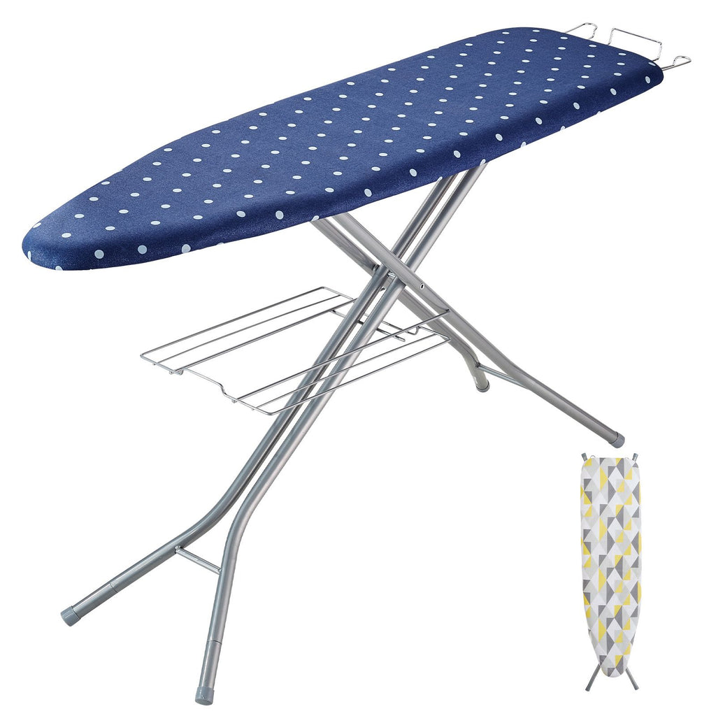 Heat-Resistant Ironing Board with Adjustable Heights and Storage Tray
