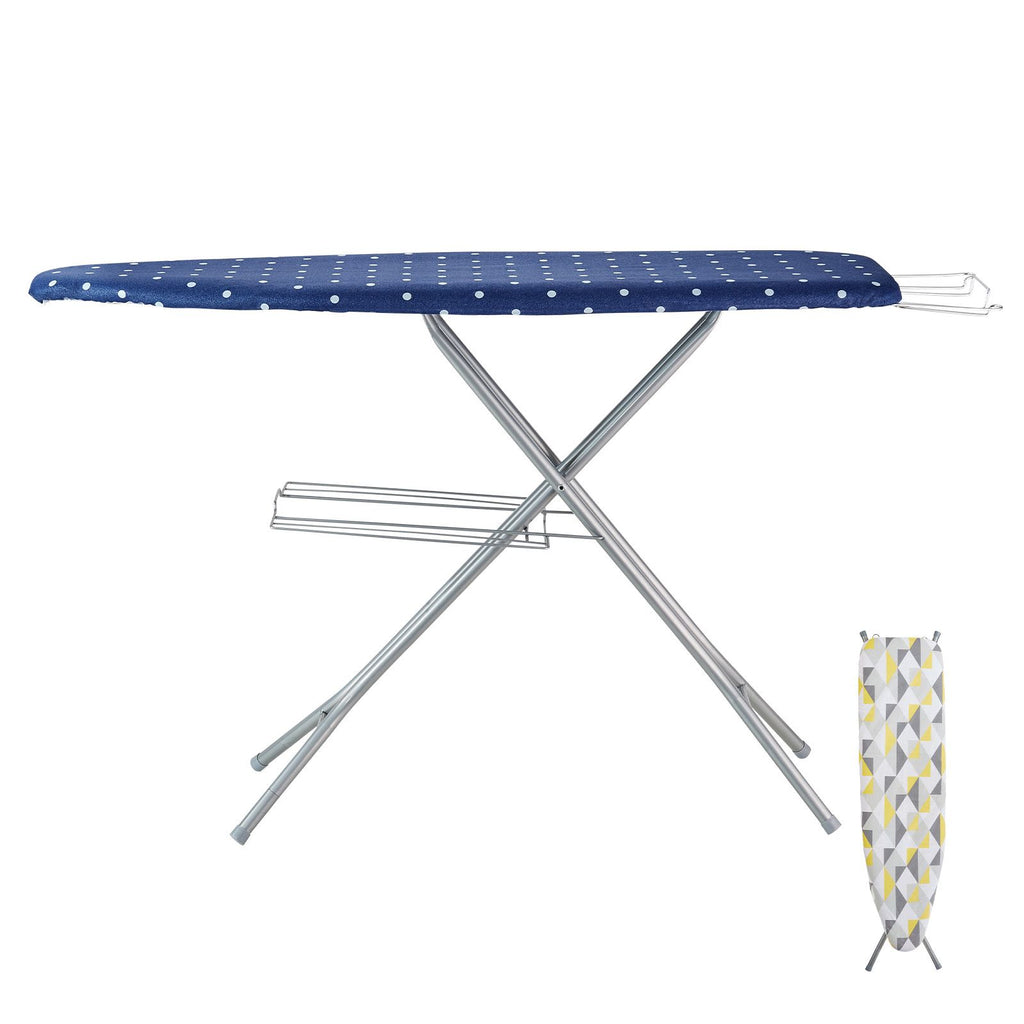 Heat-Resistant Ironing Board with Adjustable Heights and Storage Tray