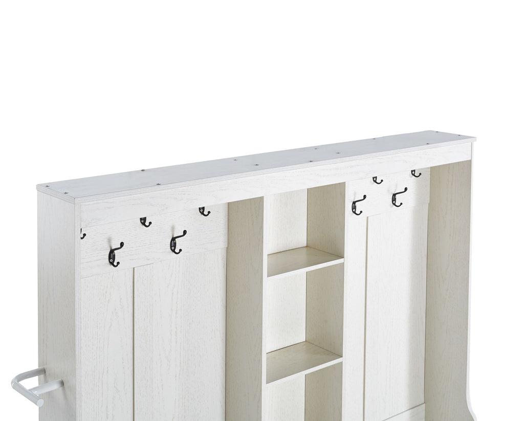 3-in-1 Entryway Hall Tree with Bench and Shoe Storage