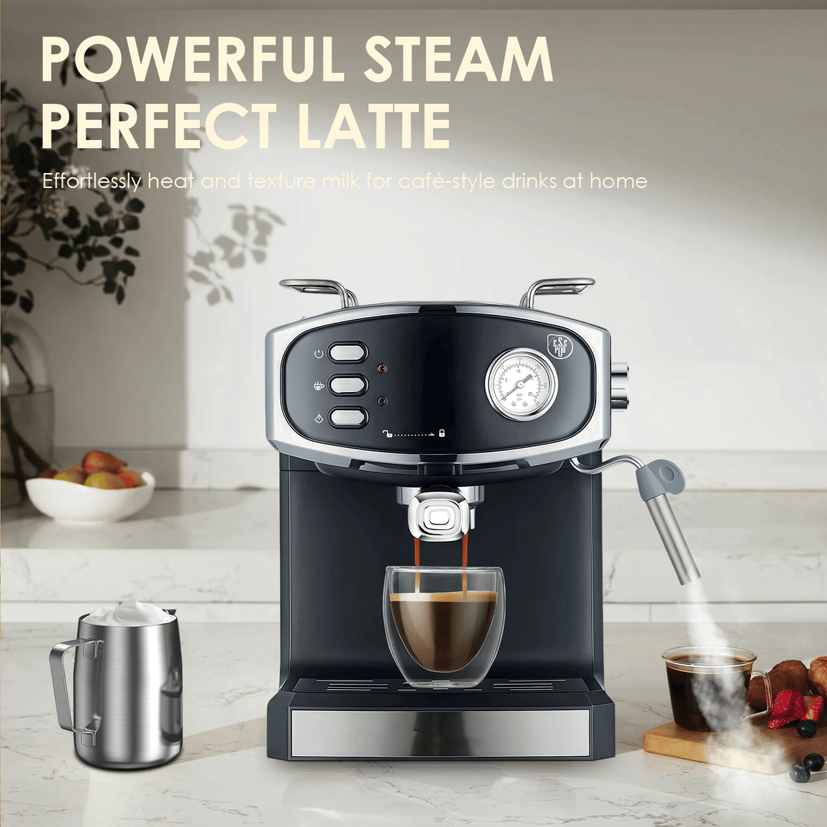 Semi-Automatic Italian-Style Espresso Machine