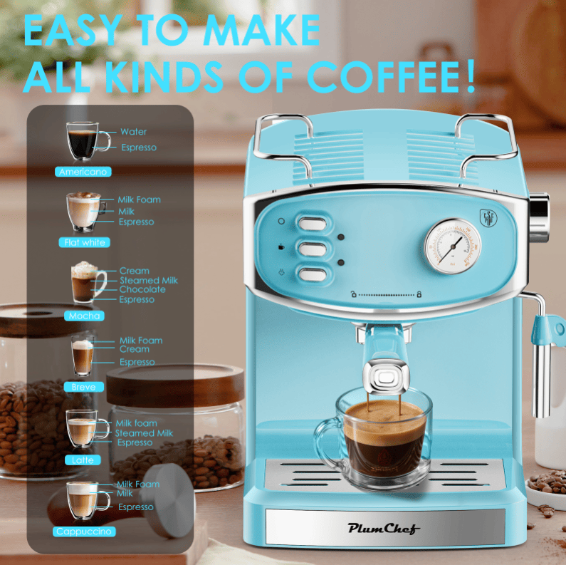 Semi-Automatic Italian-Style Espresso Machine