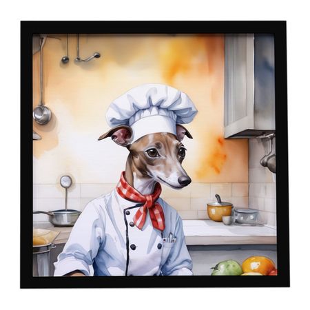Italian Greyhound Chef Framed Wall Art