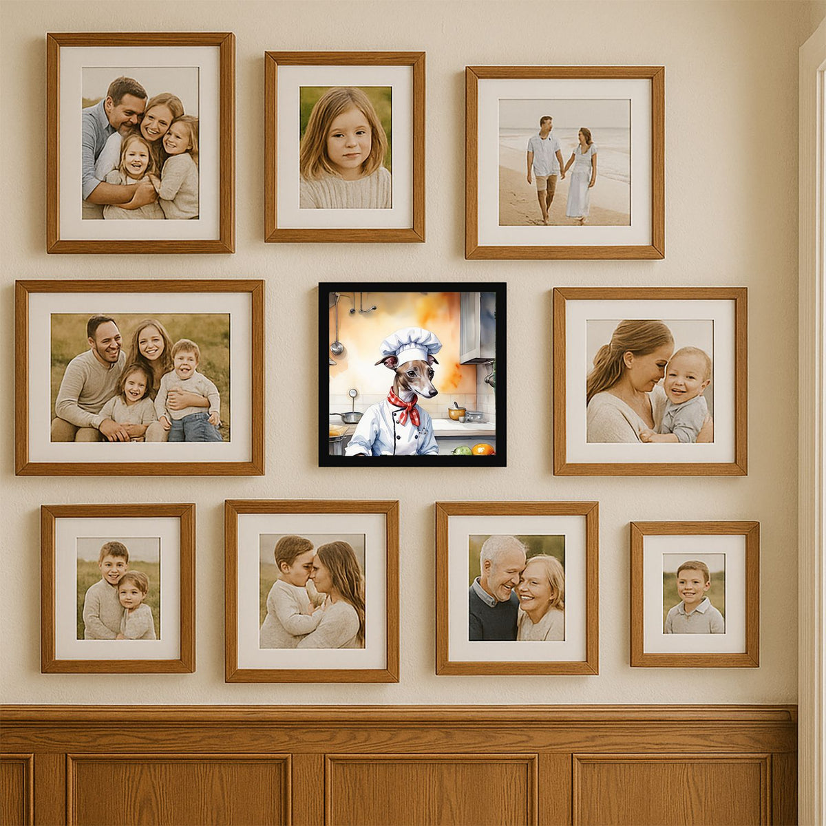 Italian Greyhound Chef Framed Wall Art