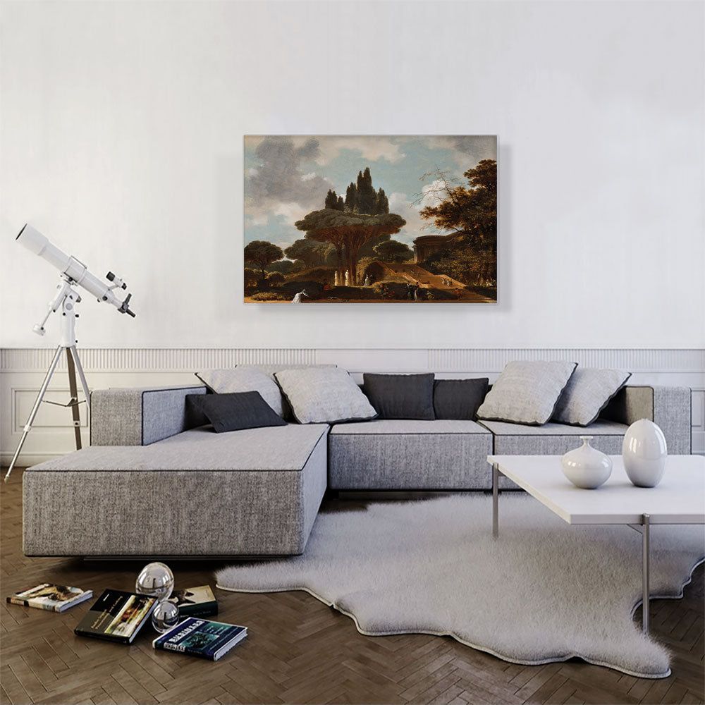 Italian Landscape With Stairs Wall Art