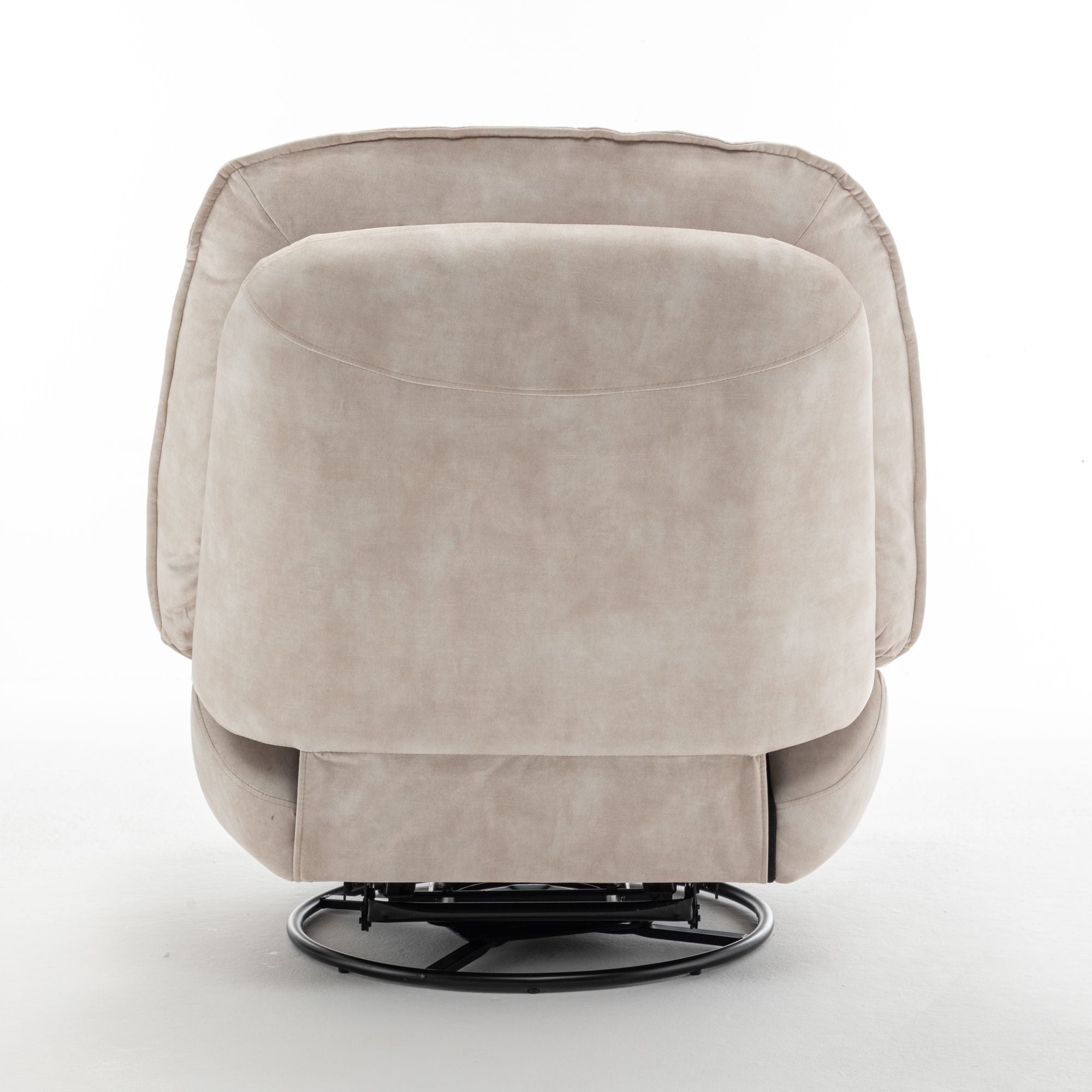 Ivory Swivel Rocking Recliner with Removable Phone Holder