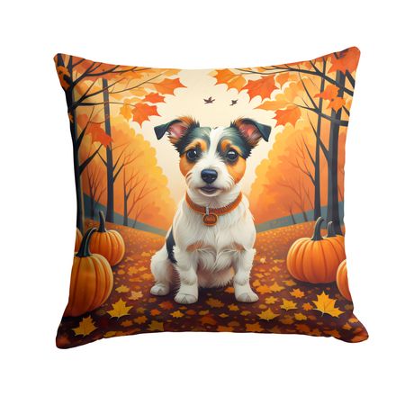 Jack Russell Terrier Fall Decorative Throw Pillow