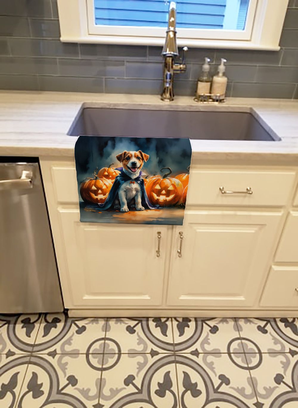 Halloween Kitchen Towel – Plush Velour Front, Absorbent Cotton Terry Back