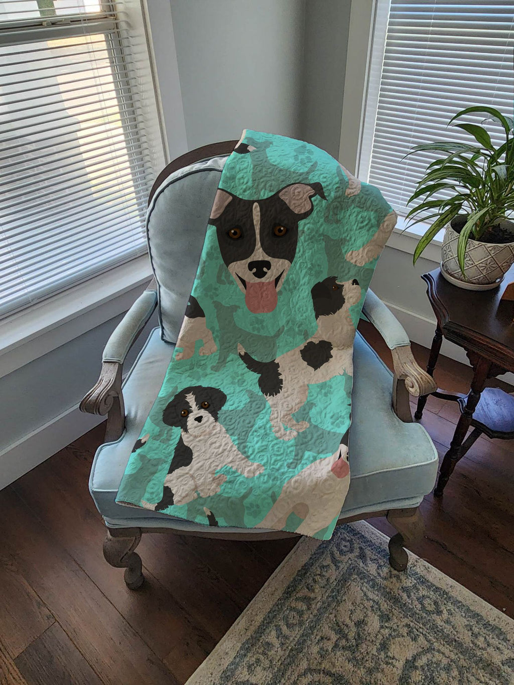 Jack Russell Terrier Artwork Quilted Throw Blanket