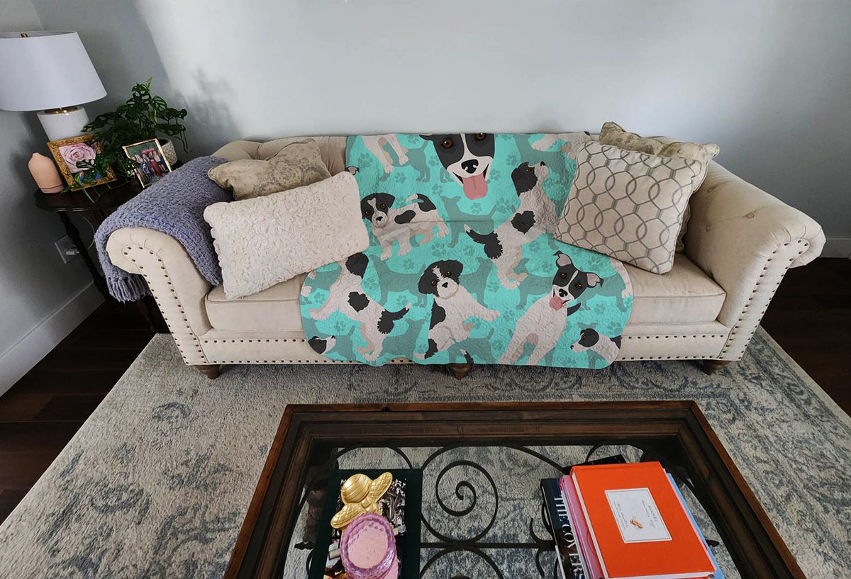 Jack Russell Terrier Artwork Quilted Throw Blanket