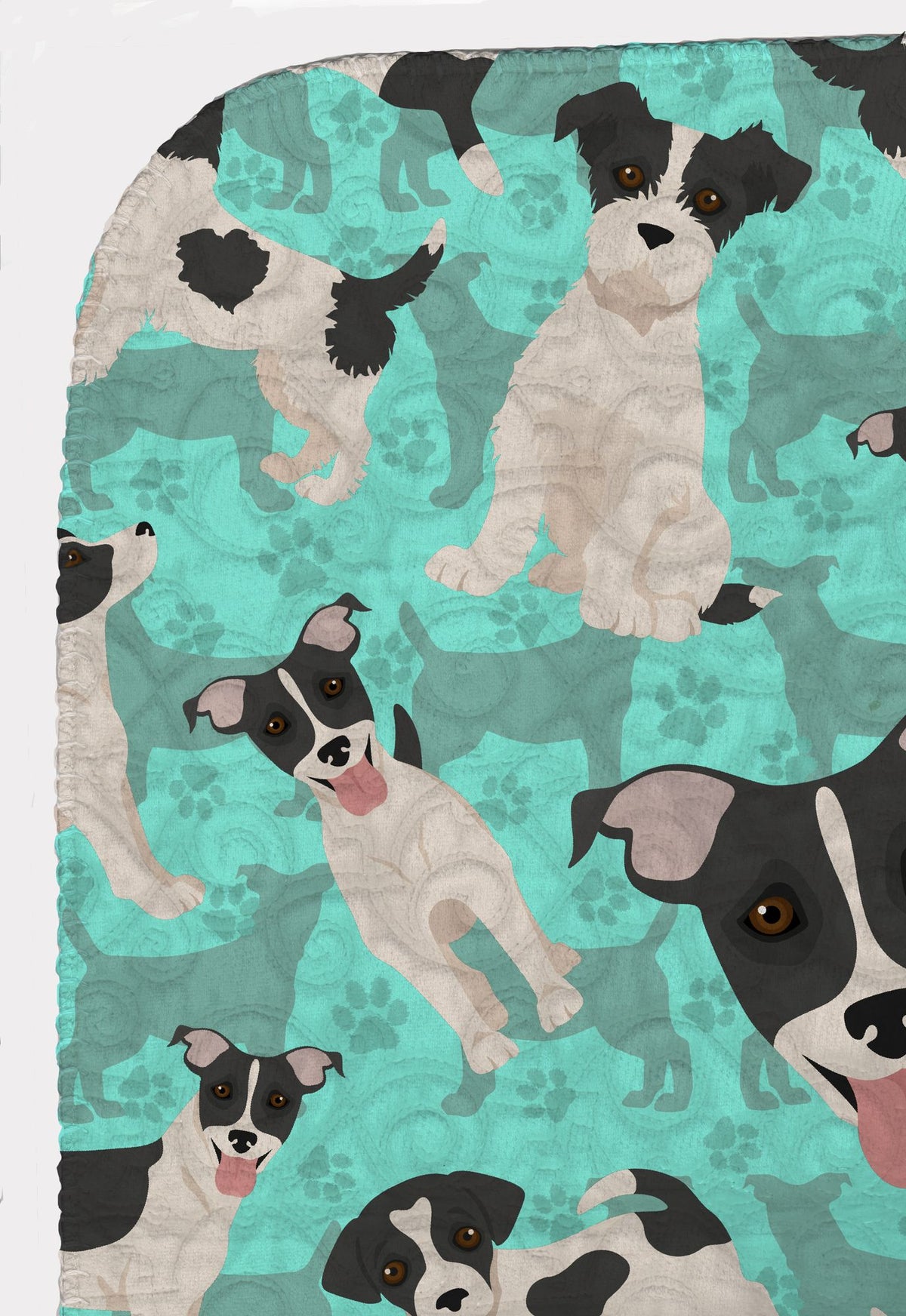 Jack Russell Terrier Artwork Quilted Throw Blanket