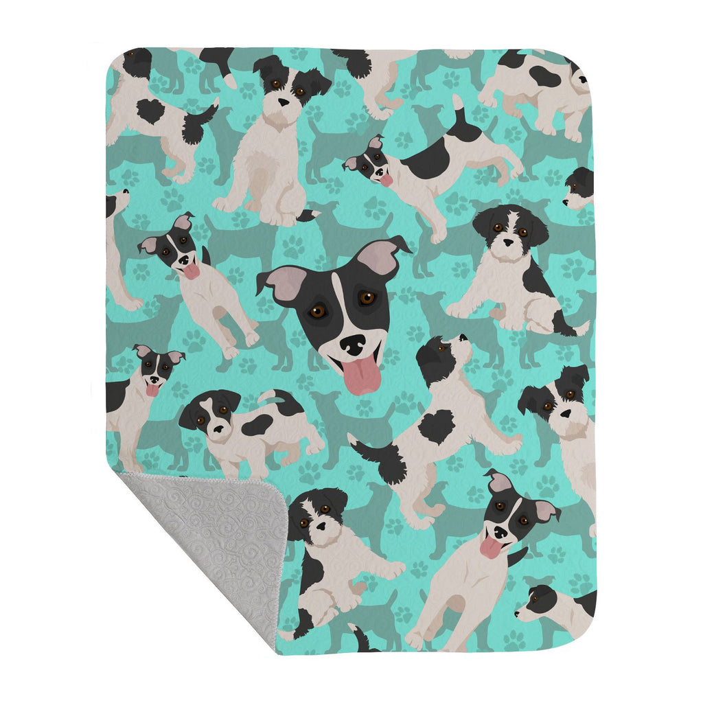 Jack Russell Terrier Artwork Quilted Throw Blanket