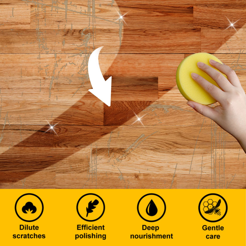 Wood Floor Cleaner & Polish - Removes Stains, Smooths Scratches, Restores Shine