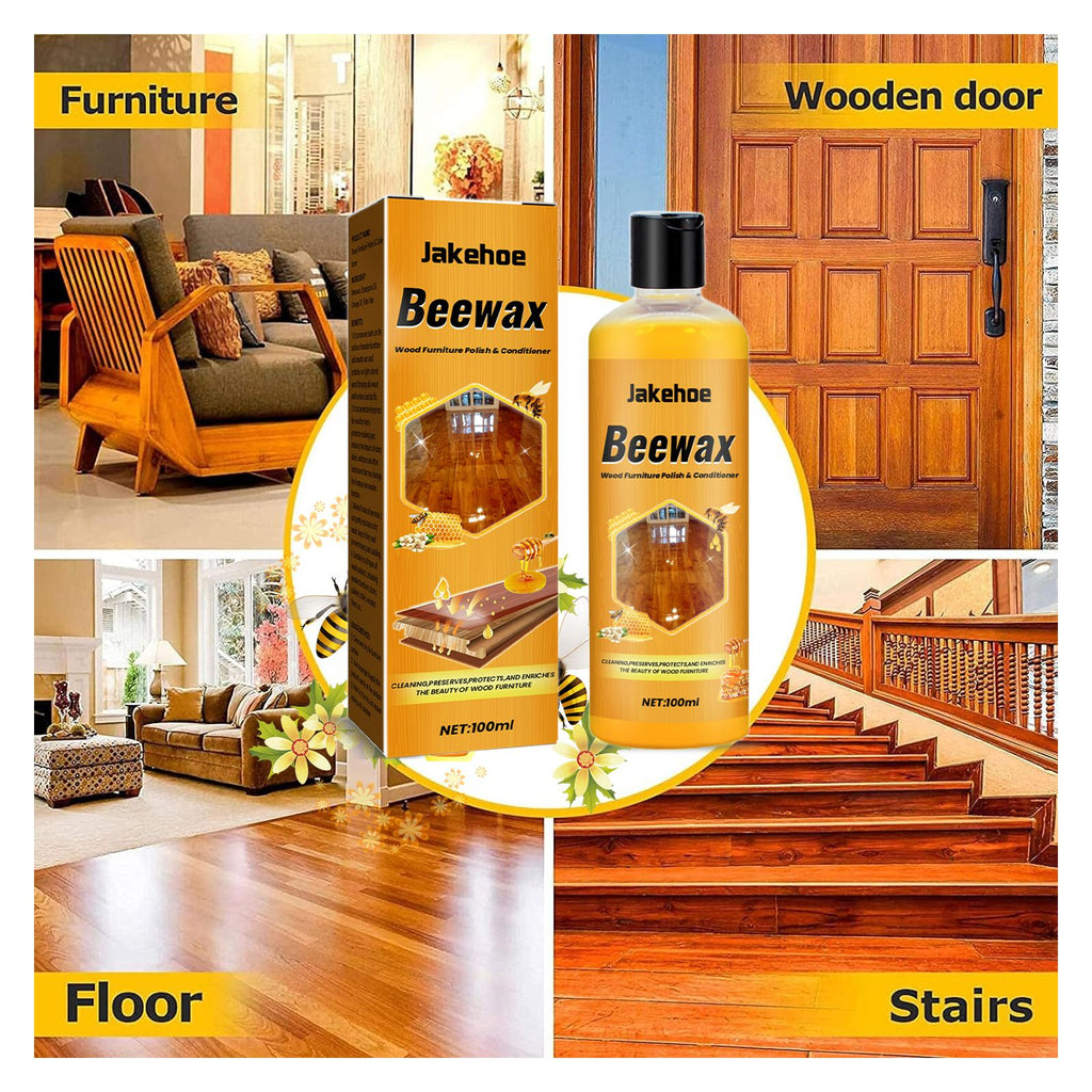Wood Floor Cleaner & Polish - Removes Stains, Smooths Scratches, Restores Shine