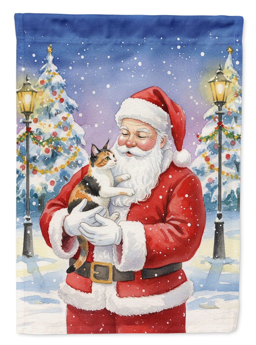 Santa Claus Garden Flag for Outdoor Holiday Decoration