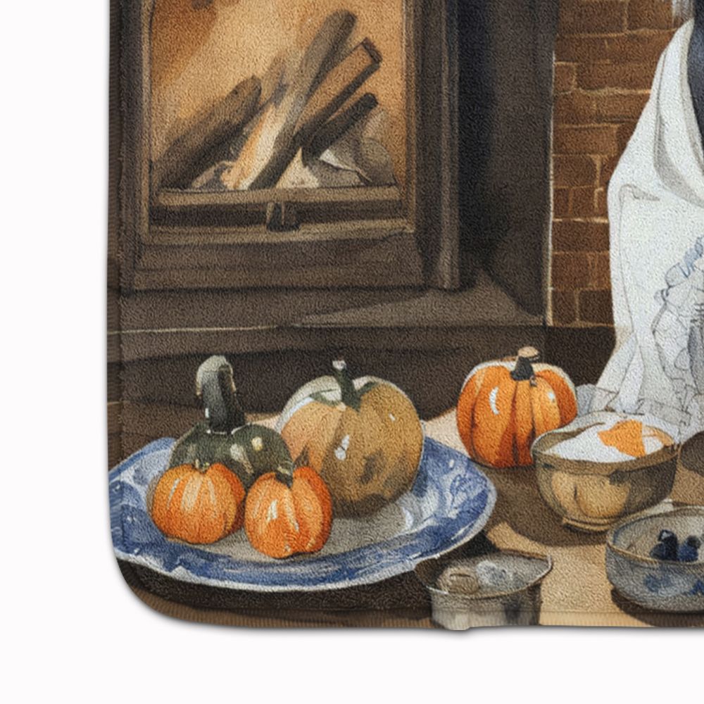 Japanese Chin and Pumpkins Cushioned Floor Mat