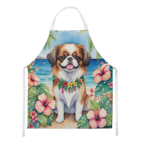 Japanese Chin Luau Artwork Bib Apron