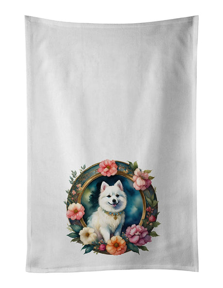 Artistic White Kitchen Towel Set of 2 – Decorative Hand Towels