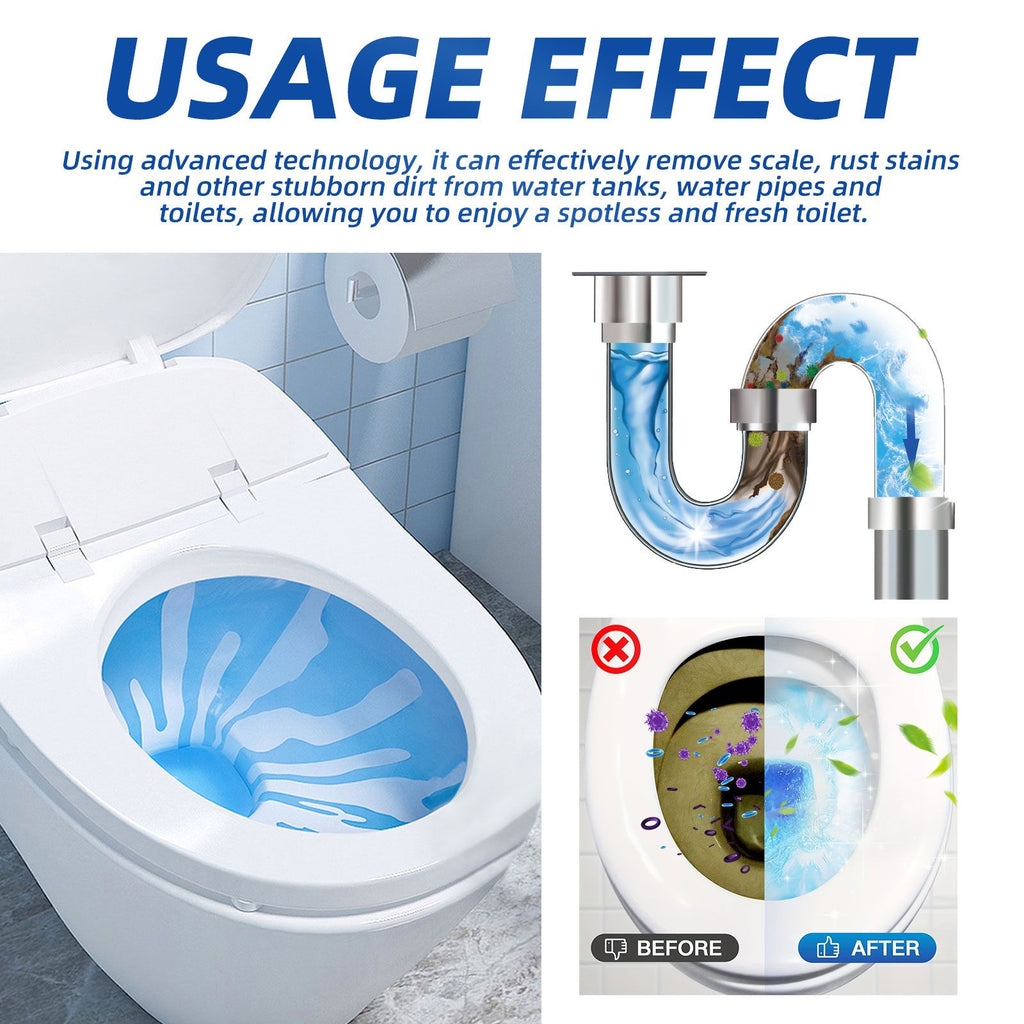 Automatic Toilet Bowl Cleaner Tablets - Descaling & Deodorizing Fresh Scent