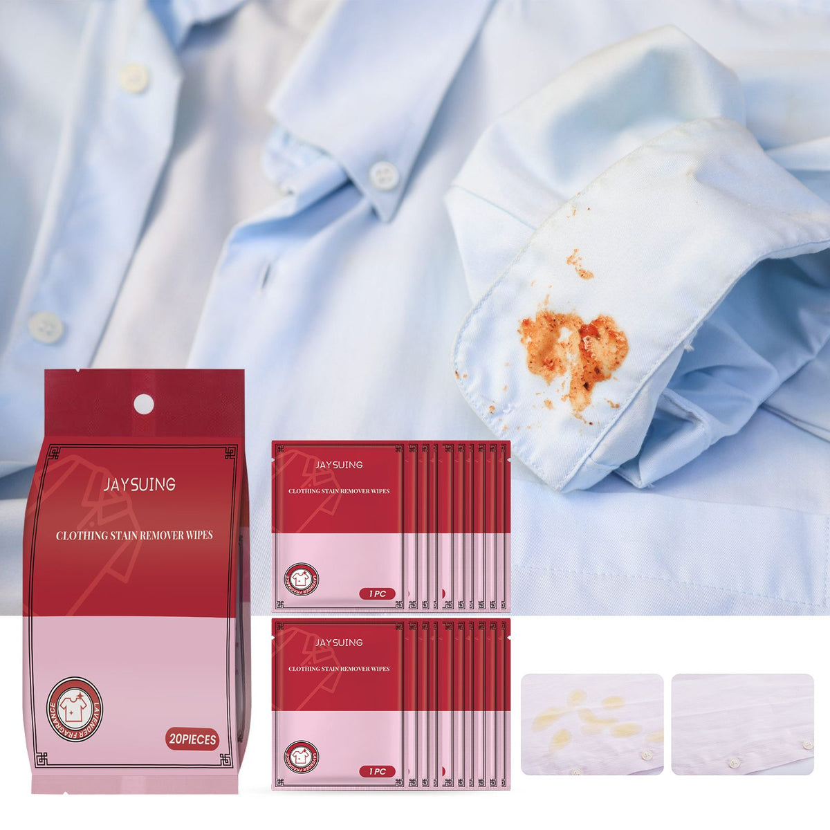 Clothes Decontamination Wipes for Deep Stain Removal and Protection
