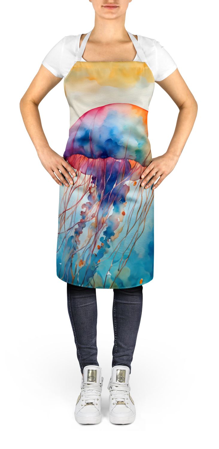 Jellyfish Artwork Bib Apron for Kitchen and Crafts