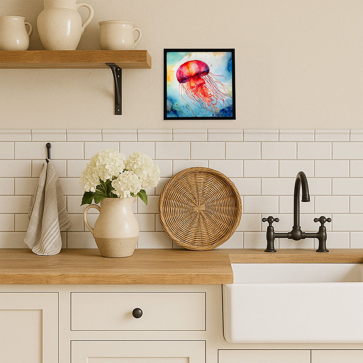 Jellyfish Art with a Clean Contemporary Frame
