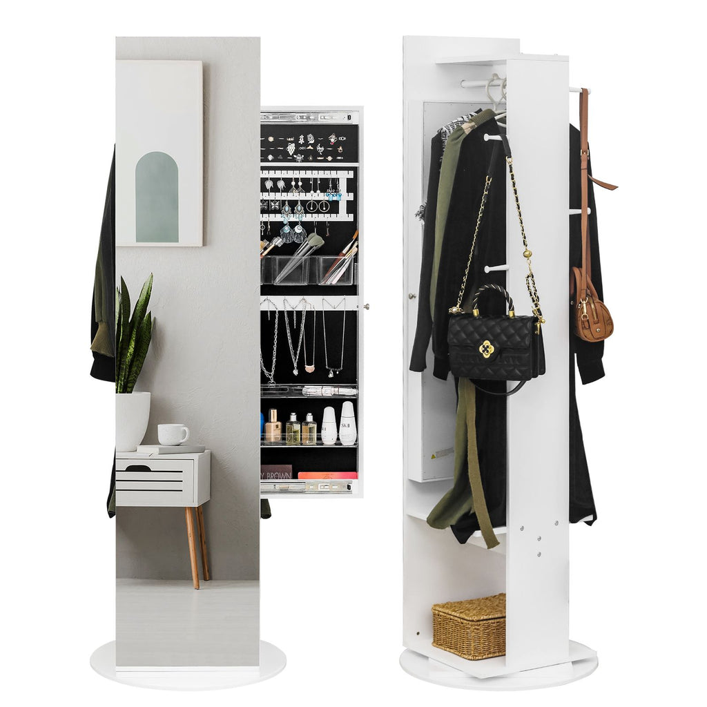 Freestanding Jewelry Armoire and Dressing Station