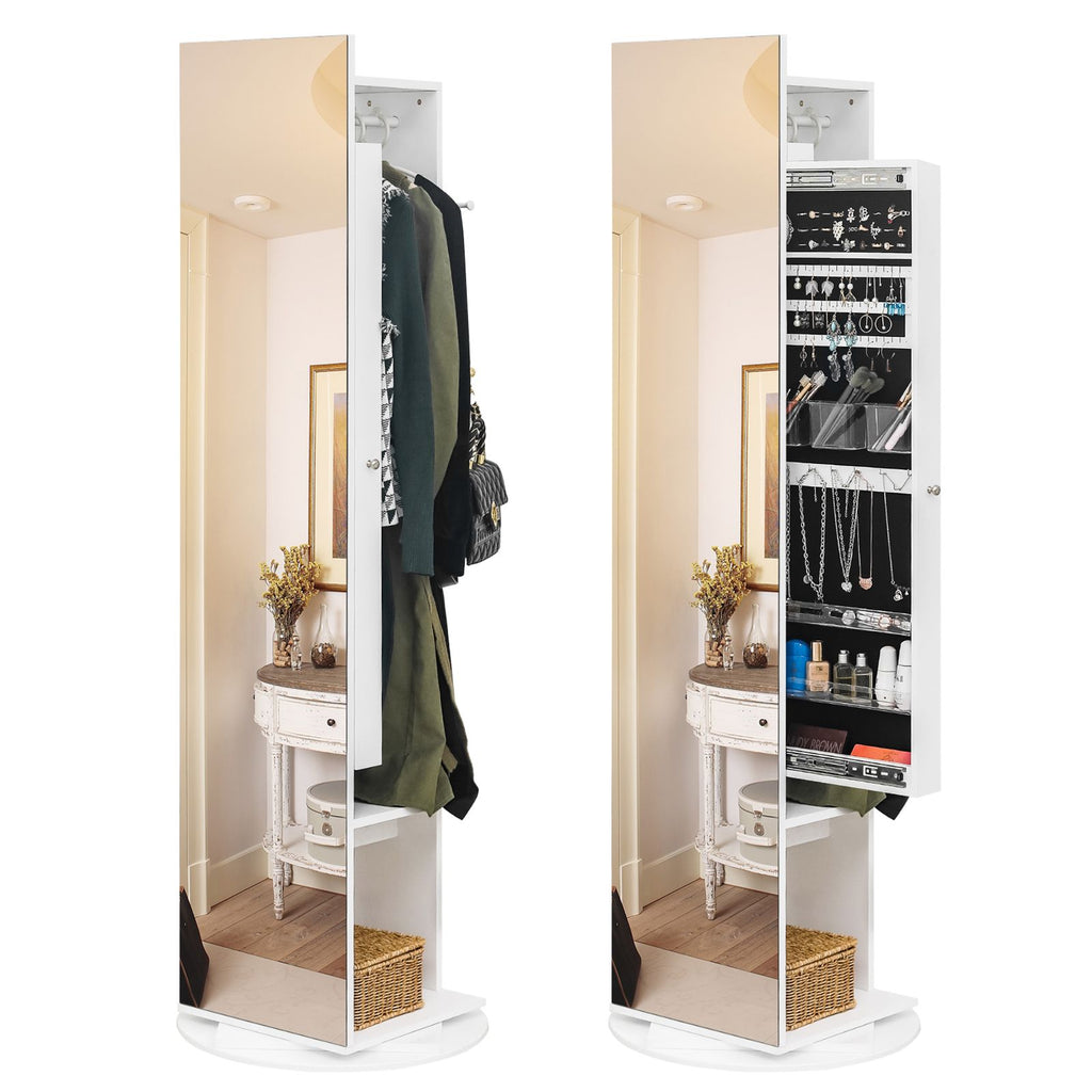Freestanding Jewelry Armoire and Dressing Station