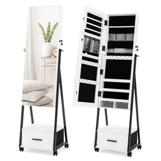 Full-Length Mirror Jewelry Cabinet – Space-Saving Storage