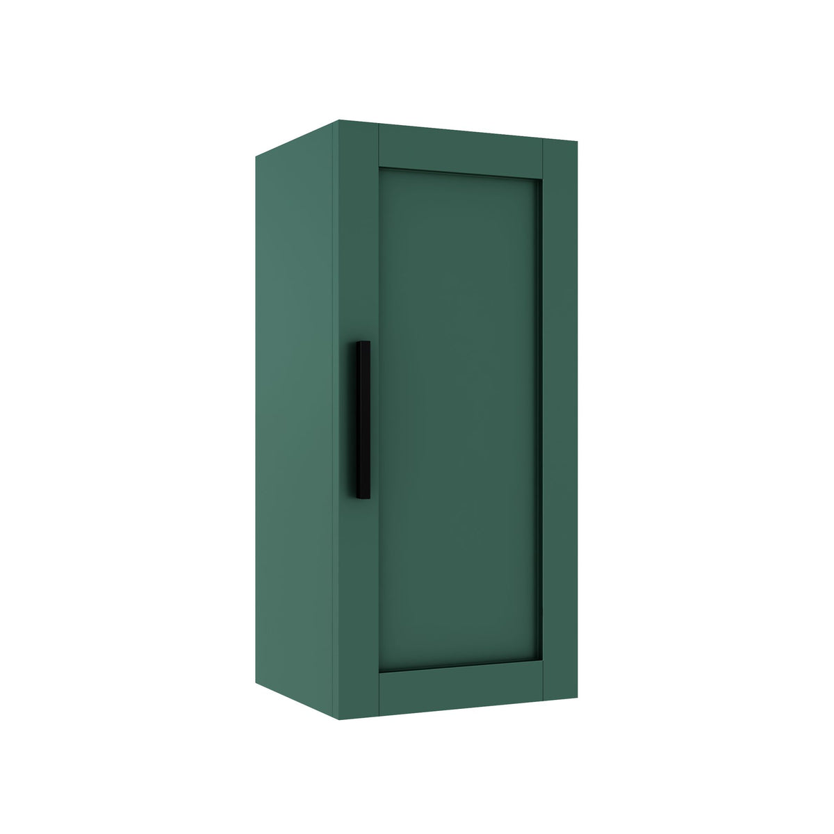 Green Wall-Mounted Bathroom Side Cabinet with Soft Close Damper