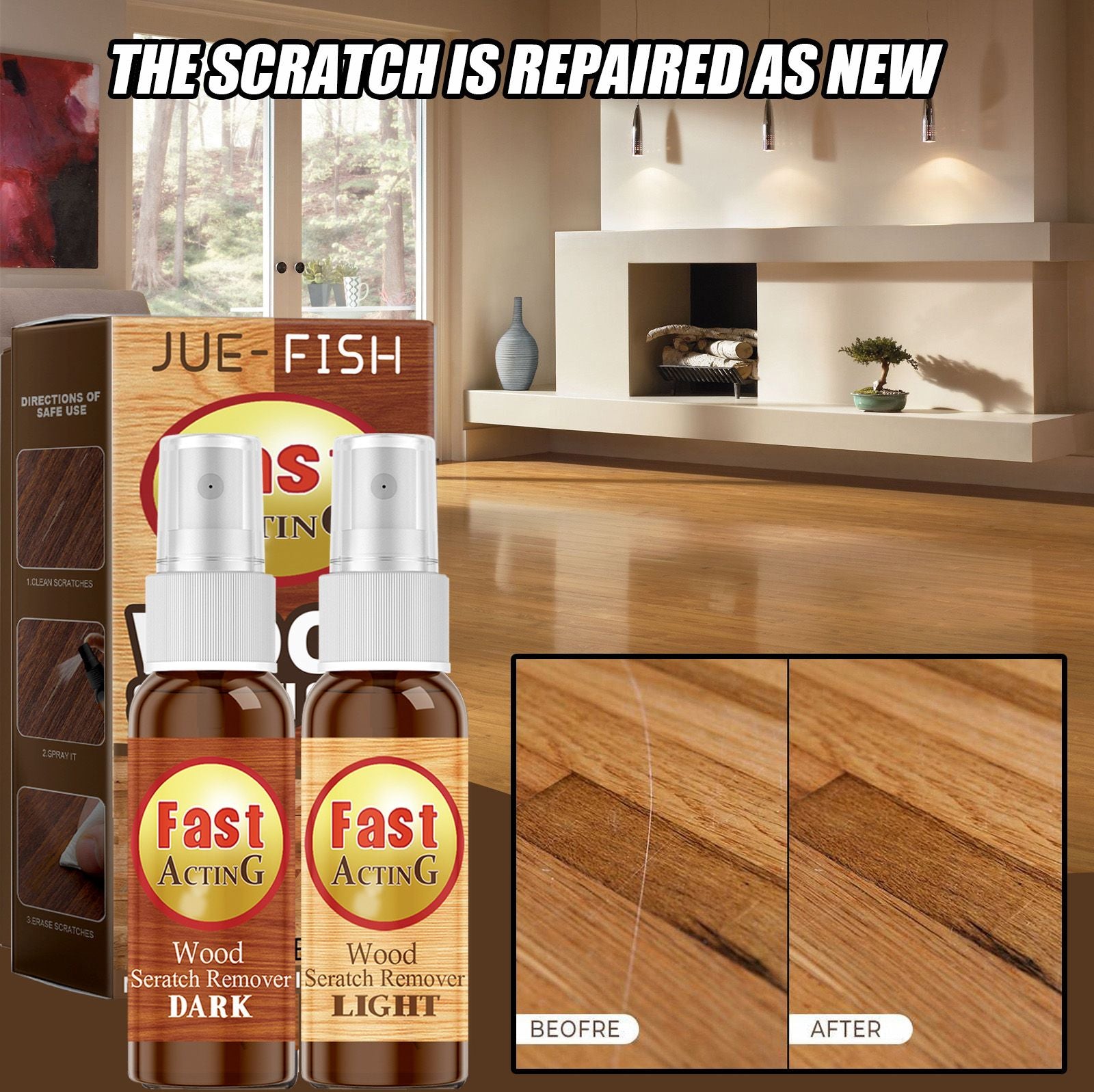 Hardwood Floor Scratch Repair Agent – Instant Fill & Cover