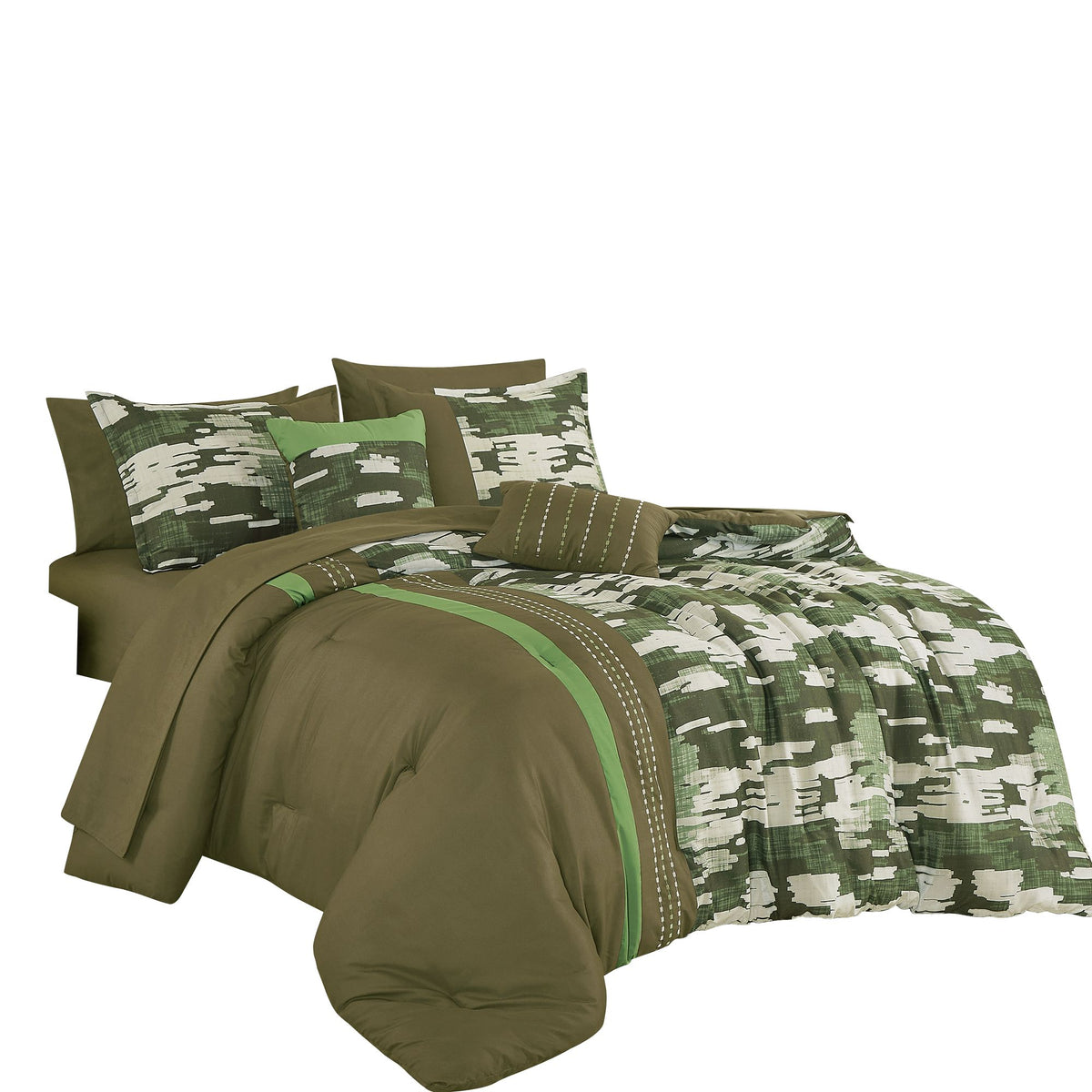 Kai Modern Motif Nine-Piece Comforter Set