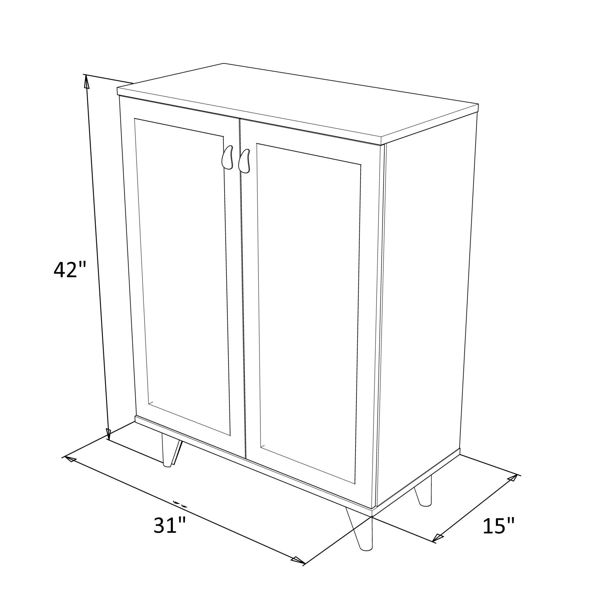 Shoe Cabinet with Multiple Shelves and Elegant Finish