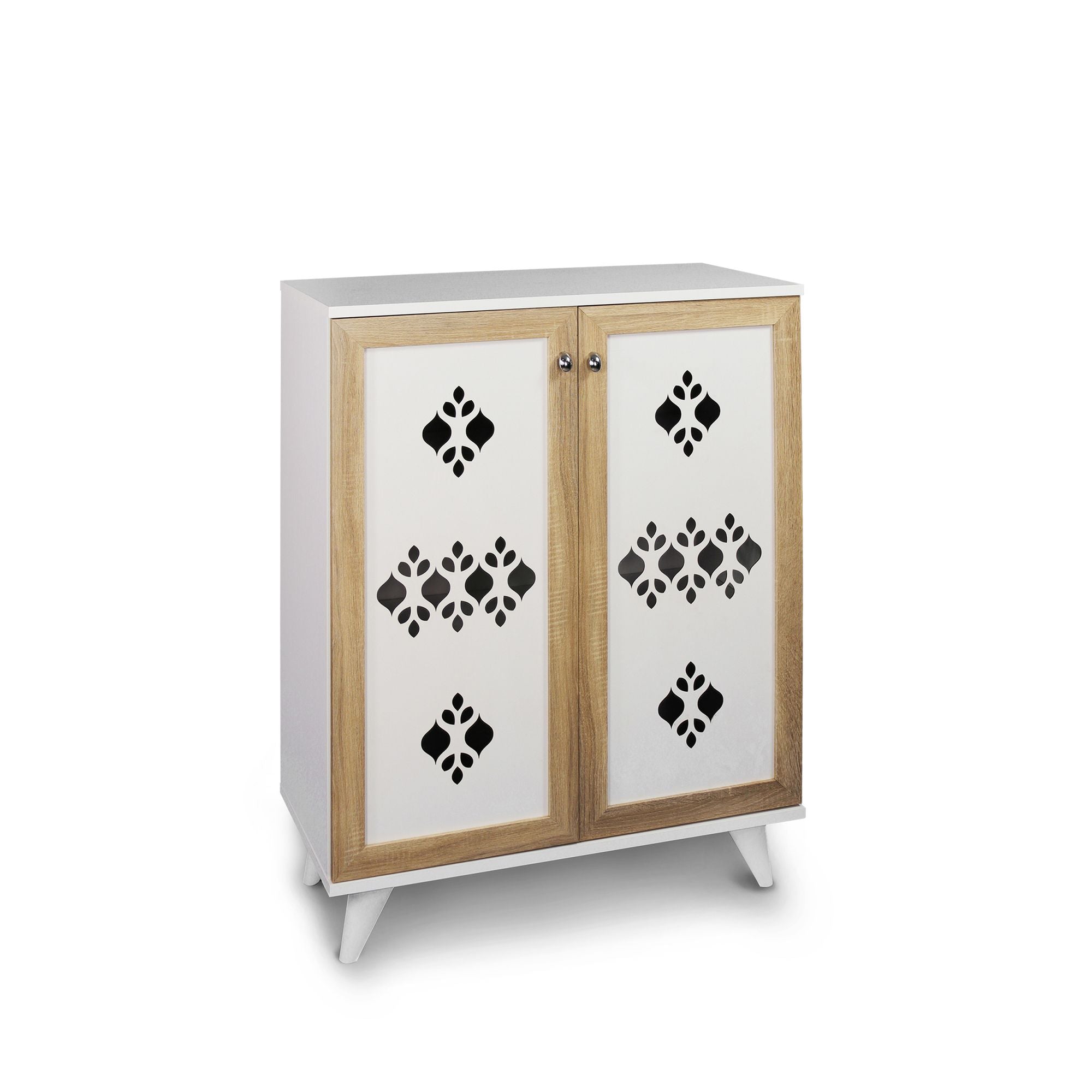 Shoe Cabinet with Multiple Shelves and Elegant Finish
