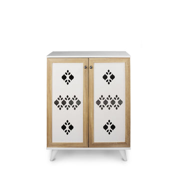 Shoe Cabinet with Multiple Shelves and Elegant Finish