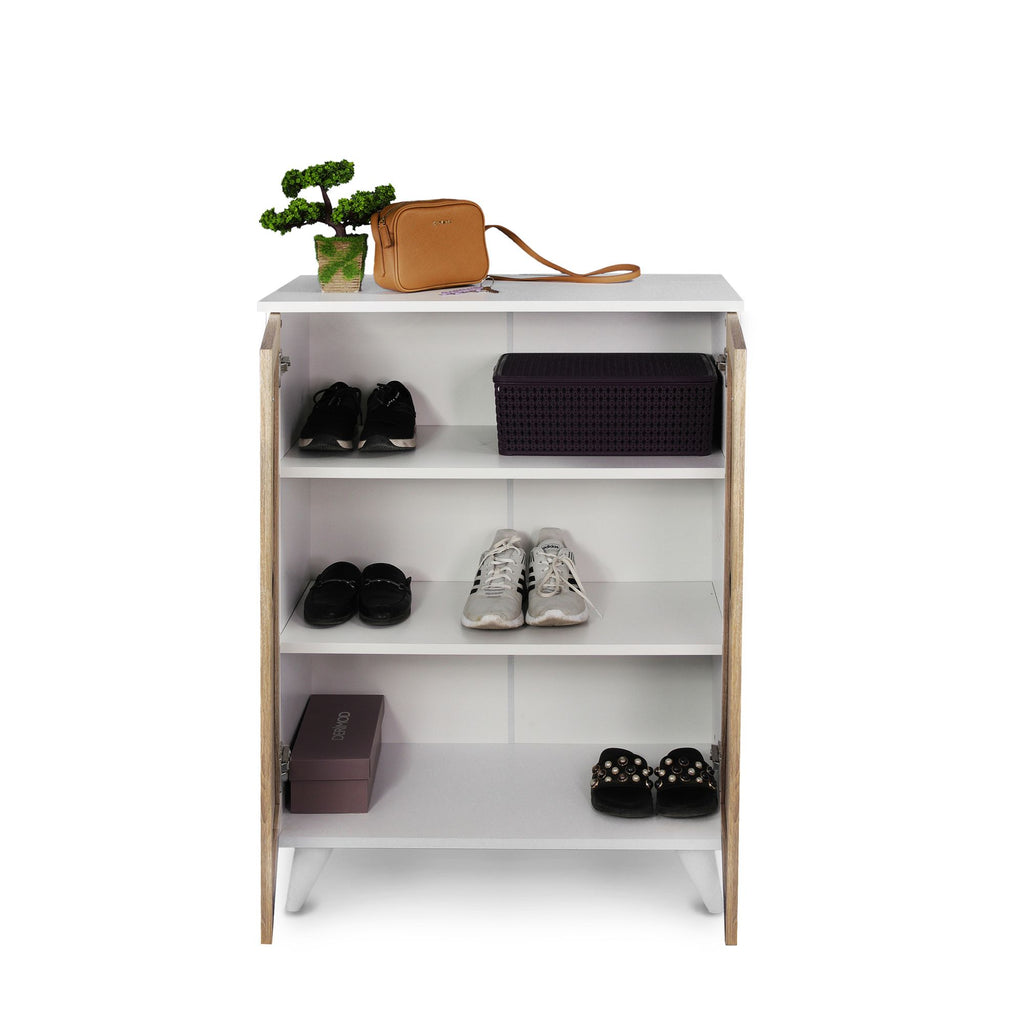 Shoe Cabinet with Multiple Shelves and Elegant Finish