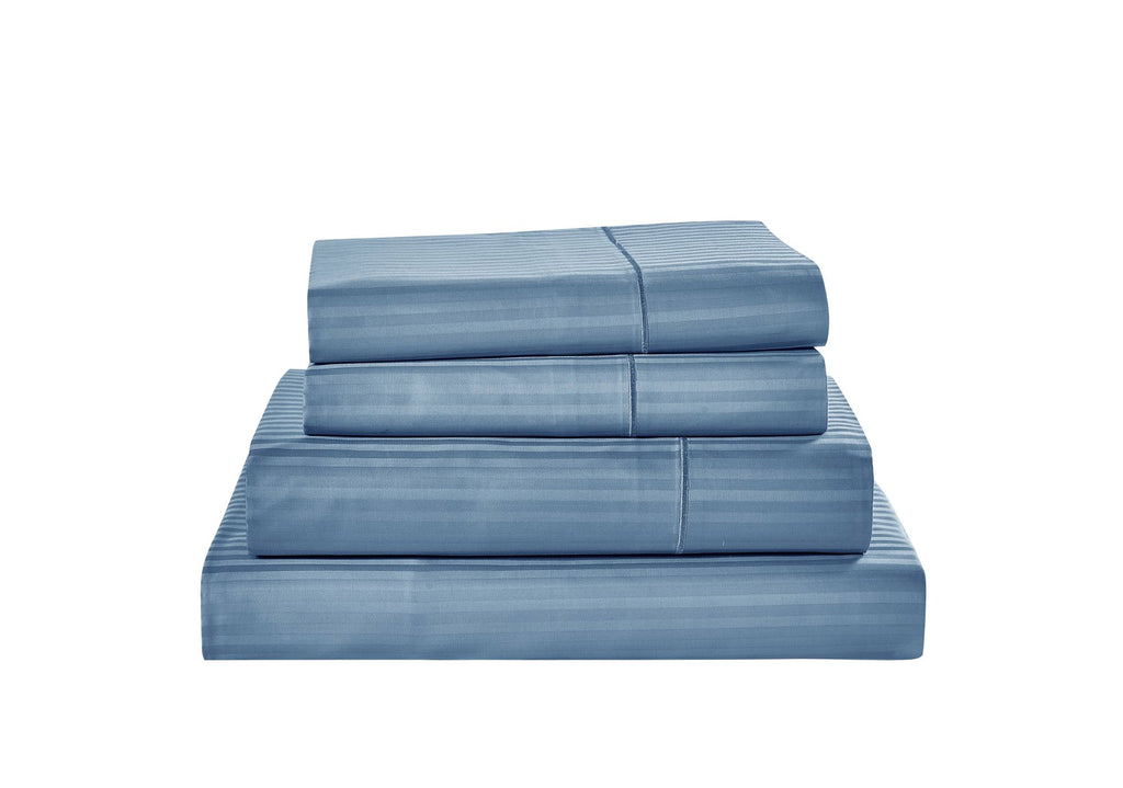 Kathy Ireland 500 Thread Count Damask Stripe Sheet Set - Luxurious and Breathable