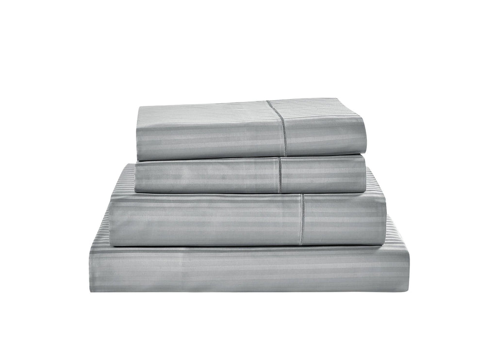 Kathy Ireland 500 Thread Count Damask Stripe Sheet Set - Luxurious and Breathable