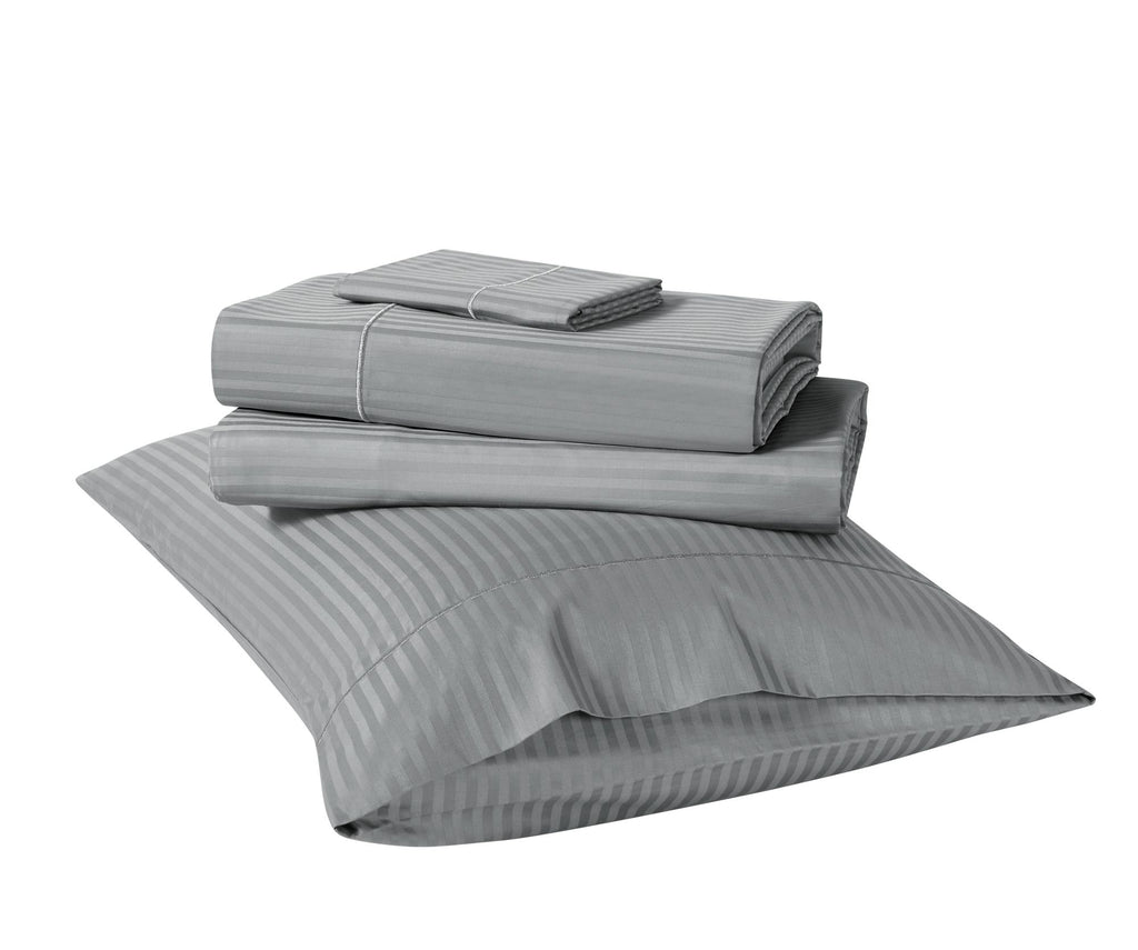 Kathy Ireland 500 Thread Count Damask Stripe Sheet Set - Luxurious and Breathable