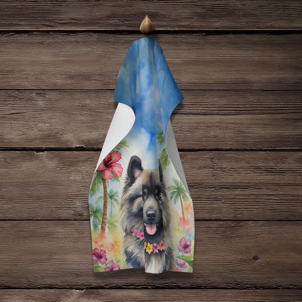 Keeshond Luau Decorative Kitchen Towel