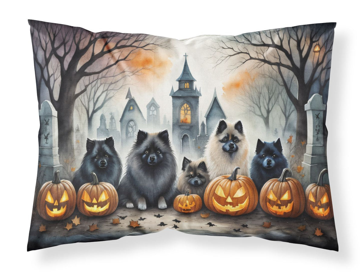 Keeshond Spooky Halloween Standard Pillowcase
