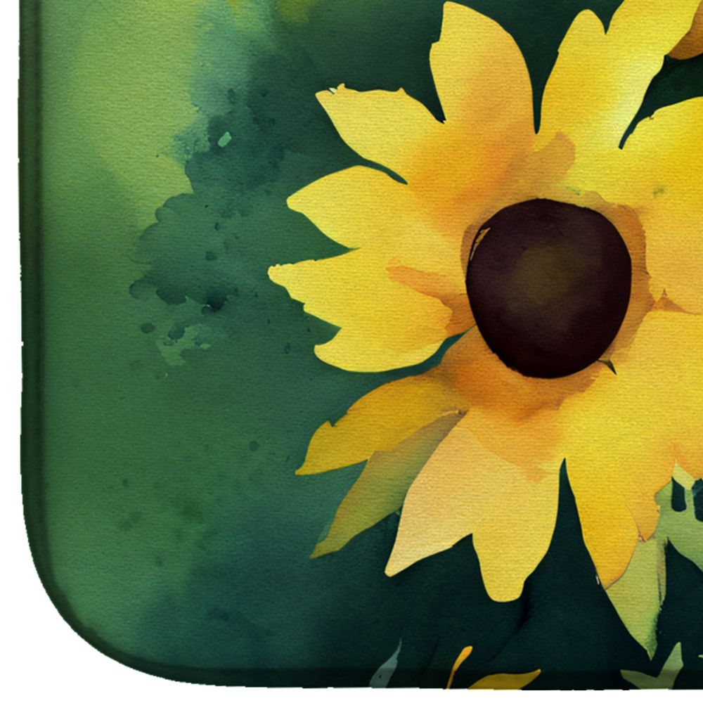 Kentucky Goldenrod Watercolor Dish Drying Mat