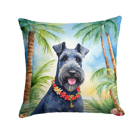 Kerry Blue Terrier Luau Decorative Throw Pillow