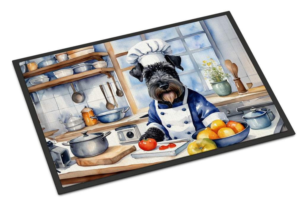 Kerry Blue Terrier Chef Artwork Doormat