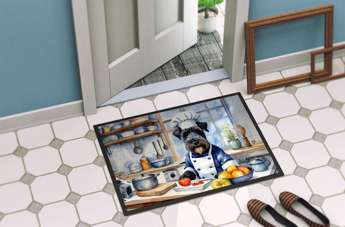 Kerry Blue Terrier Chef Artwork Doormat