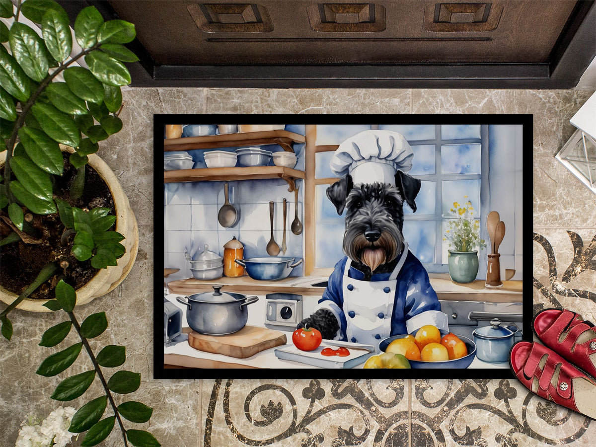 Kerry Blue Terrier Chef Artwork Doormat