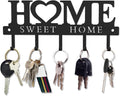 Wall-Mounted Key Holder with Hooks and Home Sweet Home Lettering