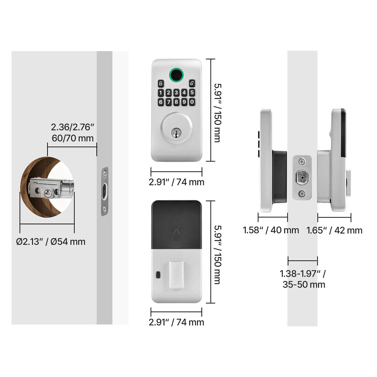 Keyless Electronic Deadbolt with Custom User Codes