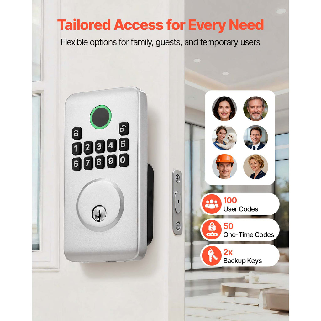 Keyless Electronic Deadbolt with Custom User Codes